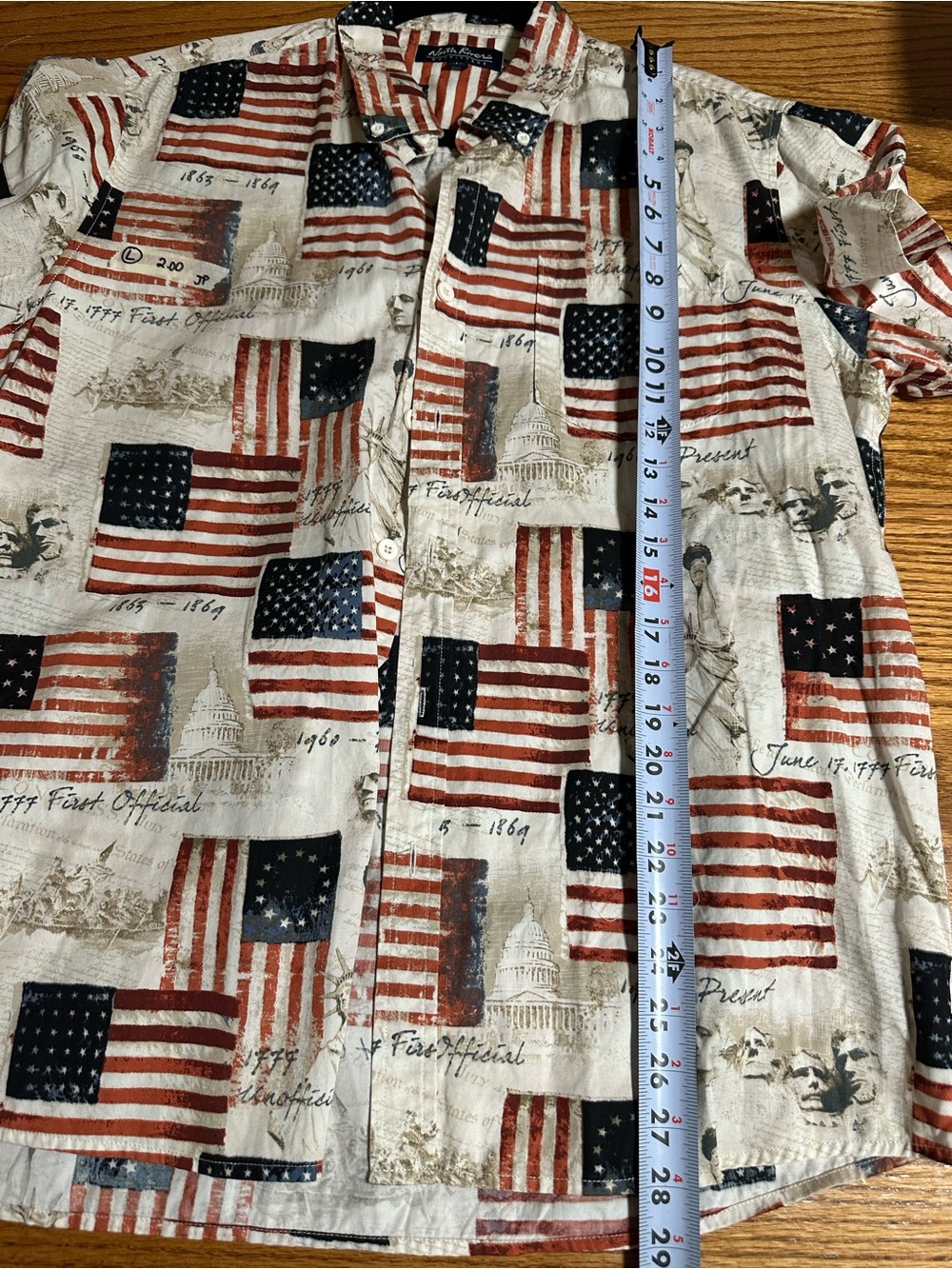 Nautica Heritage Americana Short-Sleeve Button-Down Shirt - Red/Blue/White - Picture 5 of 6